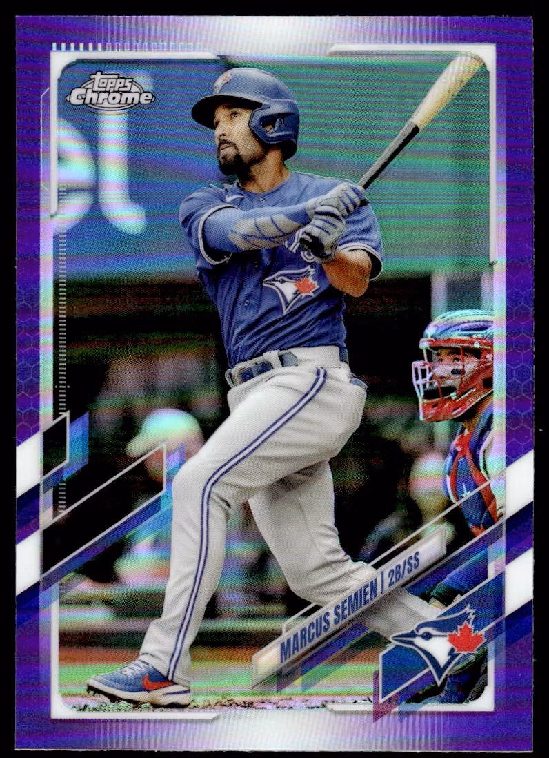 2021 Topps Chrome Update Purple Refractors #USC76 Marcus Semien (12-FF14-MLBBLUEJAYS)