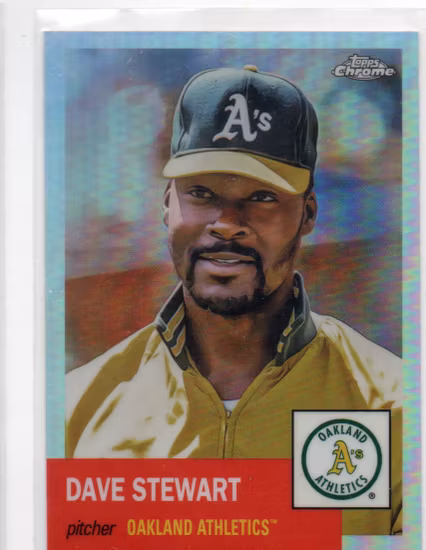 2022 Topps Chrome Platinum Anniversary Refractors #179 Dave Stewart (15-FF15-MLBATHLETICS)
