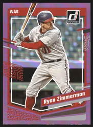 2023 Donruss Holo Purple #181 Ryan Zimmerman (12-FF14-MLBNATIONALS)