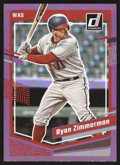 2023 Donruss Holo Purple #181 Ryan Zimmerman (12-FF14-MLBNATIONALS)