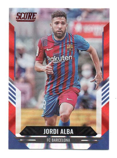 2021-22 Score FIFA Red Lava #139 Jordi Alba (15-FF11-SOCCERBARCELONA)