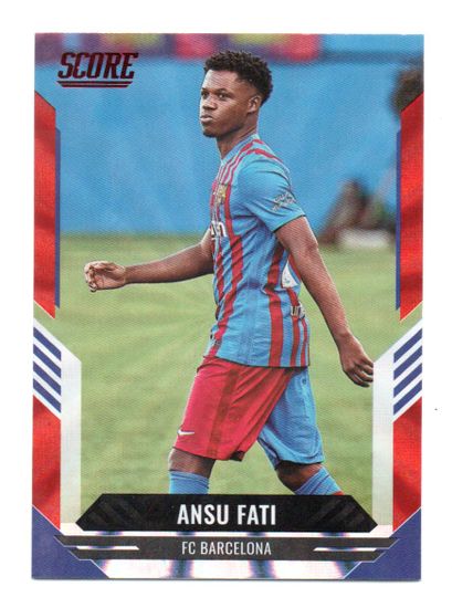 2021-22 Score FIFA Red Lava #142 Ansu Fati (20-FF11-SOCCERBARCELONA)