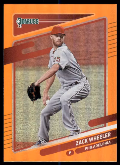 2021 Donruss Holo Orange #115 Zack Wheeler (15-GG10-MLBPHILLIES)
