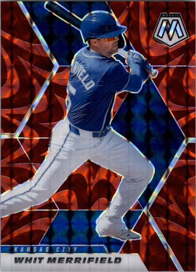2021 Panini Mosaic Mosaic Reactive Red #14 Whit Merrifield (10-GG10-MLBROYALS)