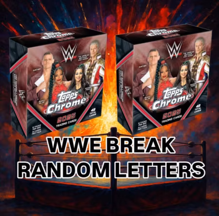 SWECARD LIVE >> 2x 2025 Topps Chrome WWE (Mega Box) -RANDOM LETTERS-