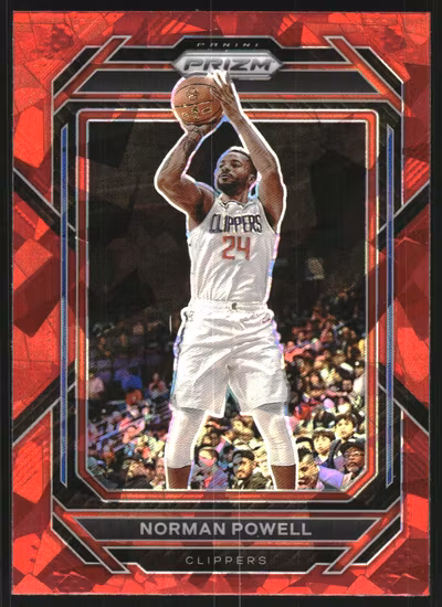2022-23 Panini Prizm Prizms Red Ice #132 Norman Powell (30-HH11-NBACLIPPERS)