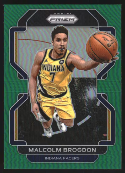 2021-22 Panini Prizm Prizms Green #135 Malcolm Brogdon (10-HH10-NBAPACERS)