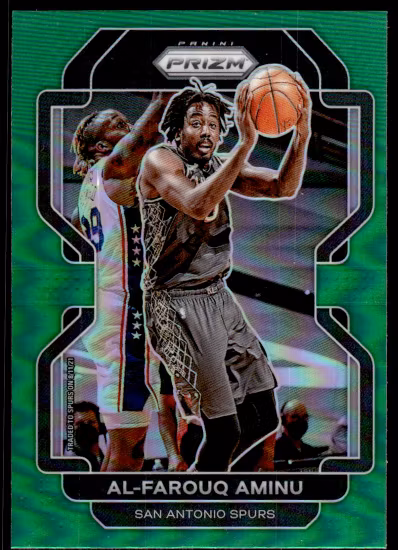 2021-22 Panini Prizm Prizms Green #219 Al-Farouq Aminu (10-HH10-NBASPURS)
