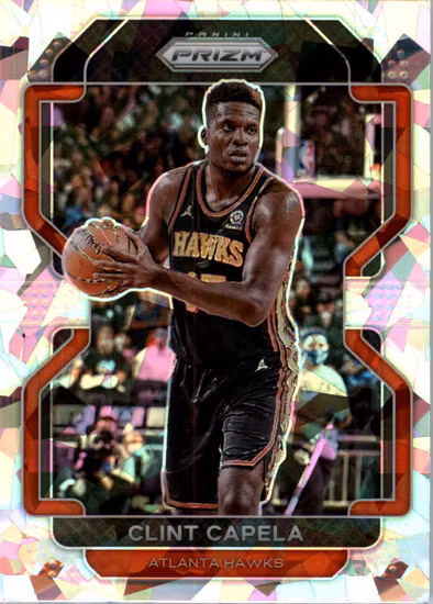 2021-22 Panini Prizm Prizms Ice #187 Clint Capela (20-HH10-NBAHAWKS)