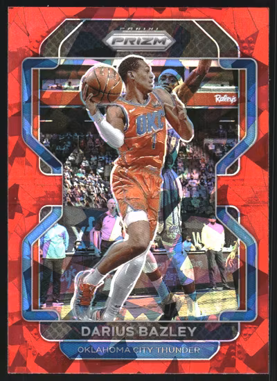 2021-22 Panini Prizm Prizms Red Ice #237 Darius Bazley (15-HH10-NBATHUNDER)