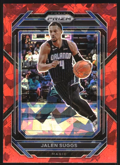 2022-23 Panini Prizm Prizms Red Ice #184 Jalen Suggs (30-HH10-NBAMAGIC)