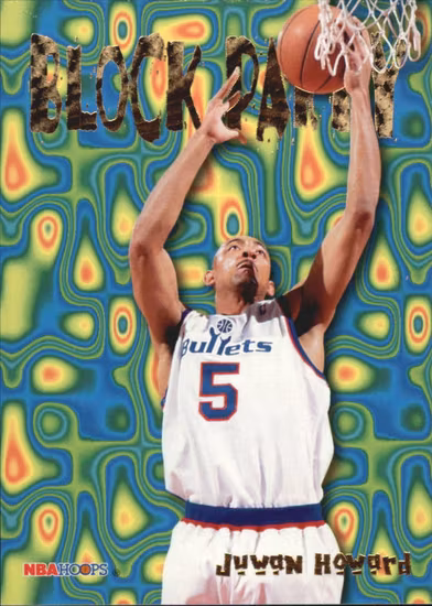 1995-96 Hoops Block Party #14 Juwan Howard (12-HH12-NBABULLETS)
