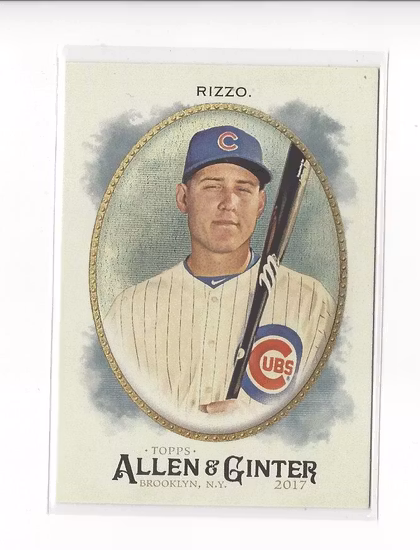 2017 Topps Allen and Ginter Hot Box Foil #44 Anthony Rizzo (12-HH6-MLBCUBS)