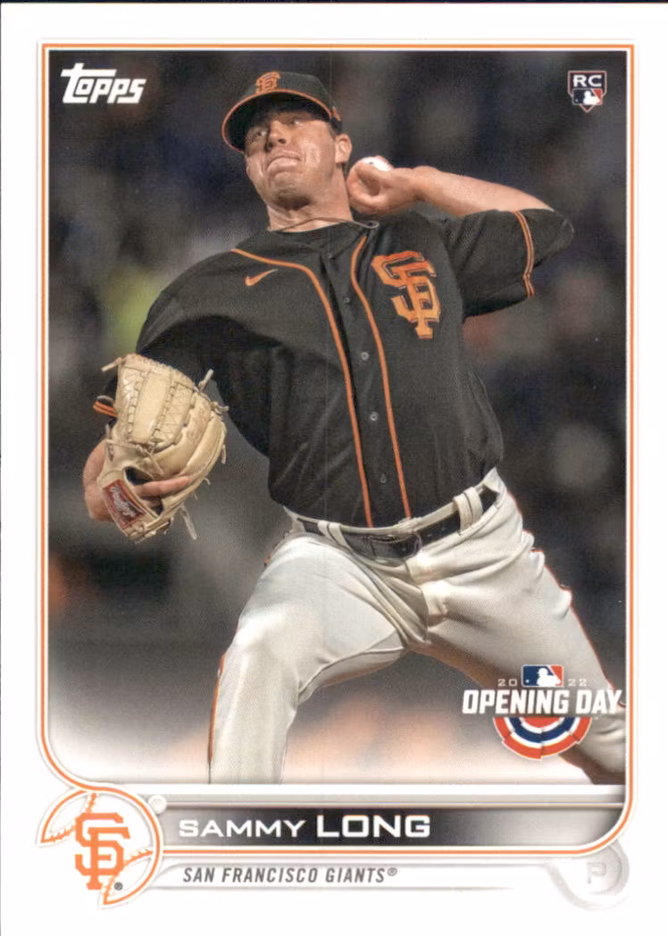 2022 Topps Opening Day #156 Sammy Long RC (10-GG11-MLBGIANTS)