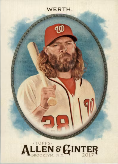 2017 Topps Allen and Ginter Hot Box Foil #112 Jayson Werth (12-HH7-MLBNATIONALS)