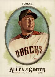 2017 Topps Allen and Ginter Hot Box Foil #215 Yasmany Tomas (12-HH7-MLBDIAMONDBACKS)