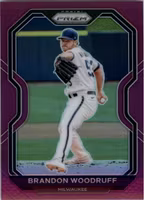 2021 Panini Prizm Prizms Purple #18 Brandon Woodruff (12-HH7-MLBBREWERS)