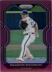 2021 Panini Prizm Prizms Purple #18 Brandon Woodruff (12-HH7-MLBBREWERS)