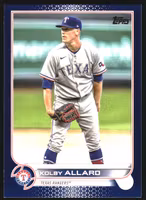 2022 Topps Update Royal Blue #US122 Kolby Allard (15-HH7-MLBRANGERS)