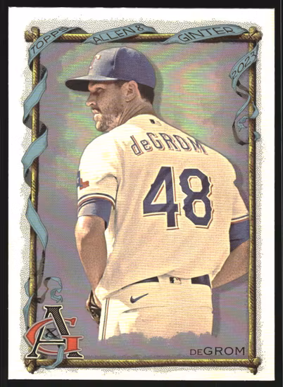 2023 Topps Allen and Ginter Silver Portrait #380 Jacob deGrom SP (20-HH7-MLBRANGERS) UNCERTAIN SET