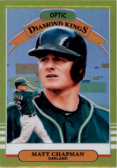 2019 Donruss Optic Lime Green #12 Matt Chapman DK (12-HH8-MLBATHLETICS)