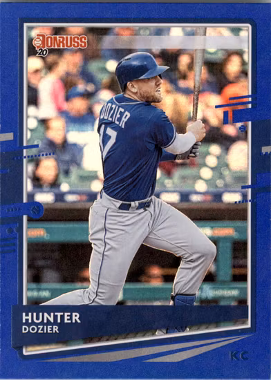 2020 Donruss Holo Blue #72 Hunter Dozier (10-HH8-MLBROYALS)