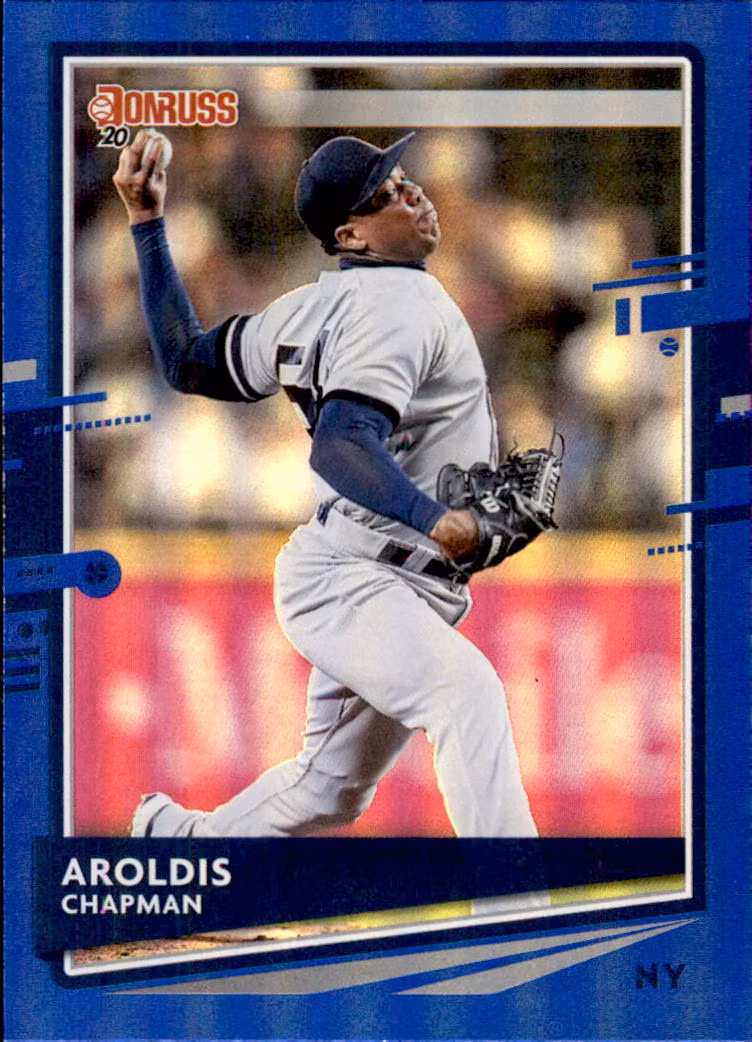 2020 Donruss Holo Blue #85 Aroldis Chapman (12-HH8-MLBYANKEES)