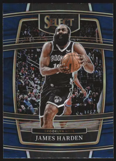 2021-22 Select Prizms Blue Shimmer #47 James Harden (50-HH9-NBANETS)