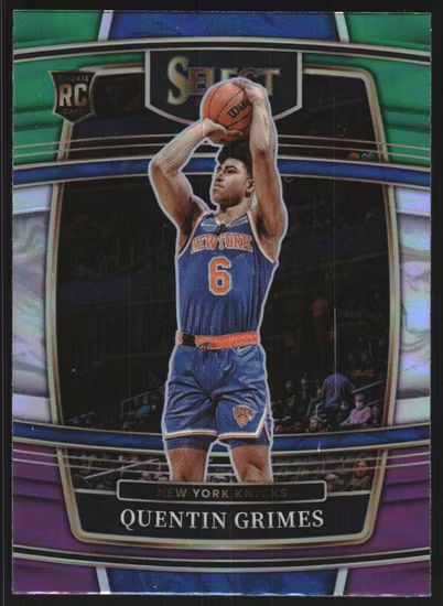 2021-22 Select Prizms Green White Purple #24 Quentin Grimes (60-HH9-NBAKNICKS)