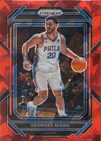 2022-23 Panini Prizm Prizms Red Ice #24 Georges Niang (15-HH9-NBA76ERS)