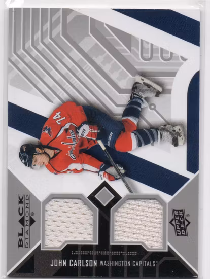 2014-15 Black Diamond Dual Jerseys #WASJC John Carlson D (40-HH15-NHLCAPITALS)