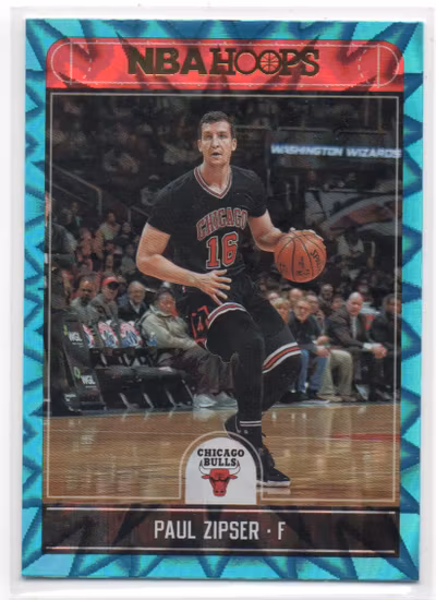 2017-18 Hoops Teal Explosion #23 Paul Zipser (15-HH13-NBABULLS)