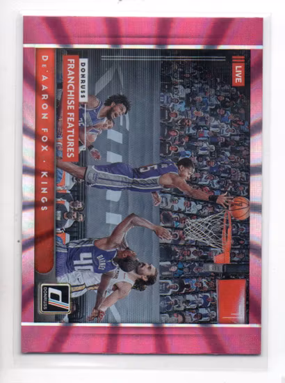 2021-22 Donruss Franchise Features Holo Pink Laser #5 De'Aaron Fox (20-HH13-NBAKINGS)