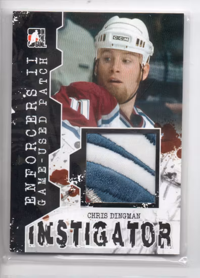 2013-14 ITG Enforcers Instigator Jerseys Patches #IM07 Chris Dingman (150-II2-NHLAVALANCHE)