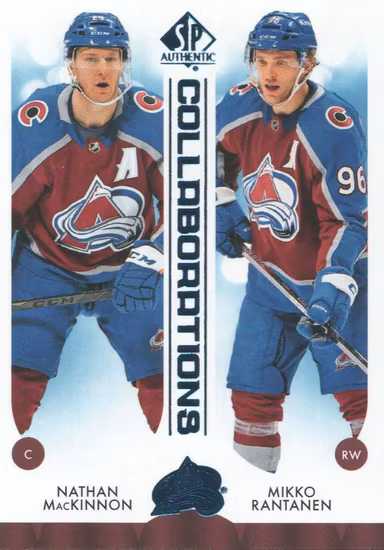 2023-24 SP Authentic Collaborations Blue #C7 Nathan MacKinnon Mikko Rantanen (60-II9-NHLAVALANCHE)