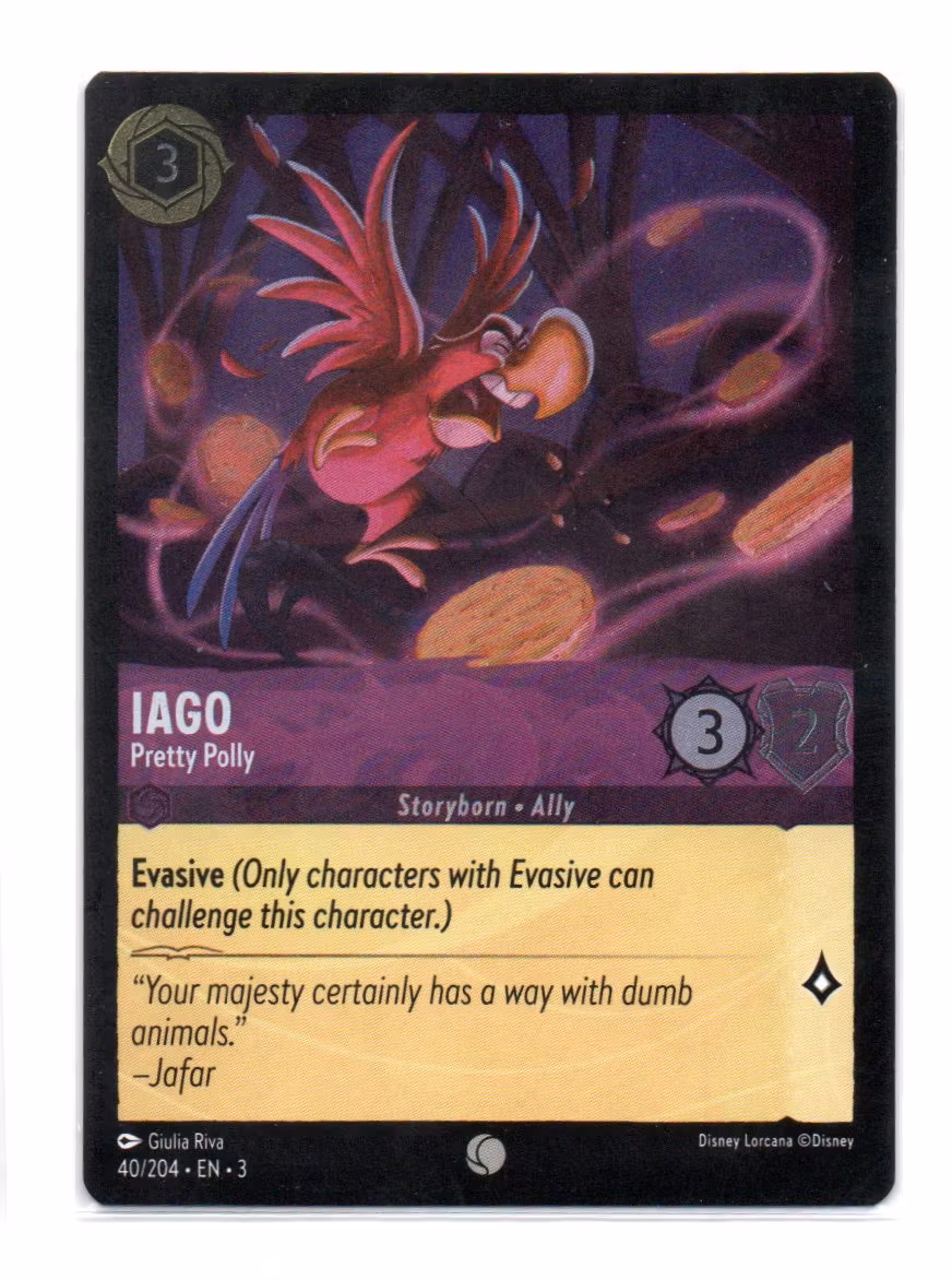 Disney Lorcana Into the Inklands Cold Foil 40 Iago - Pretty Polly (20-CC2-OTHERS)