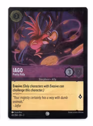Disney Lorcana Into the Inklands Cold Foil 40 Iago - Pretty Polly (20-CC2-OTHERS)