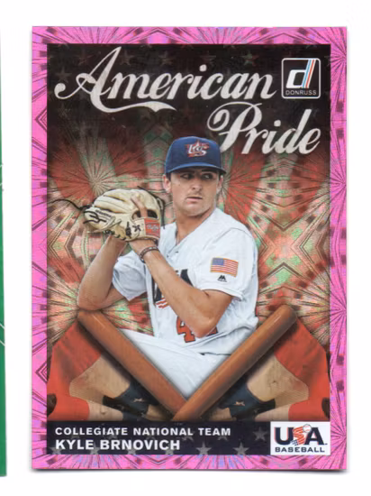 2019 Donruss American Pride Pink Firework #22 Kyle Brnovich (15-HH14-MLBUSA)