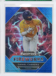 2020 Panini Prizm Draft Picks Fireworks Prizms Blue and Carolina Blue Hyper #8 Daniel Cabrera (12-HH13-MLBOTHERS)