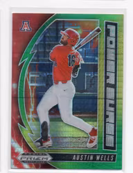 2020 Panini Prizm Draft Picks Power Surge Prizms Green and Yellow Hyper #12 Austin Wells (15-HH13-MLBOTHERS)