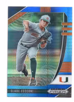 2020 Panini Prizm Draft Picks Prizms Blue and Carolina Blue Hyper #33 Slade Cecconi (12-HH1-MLBOTHERS)