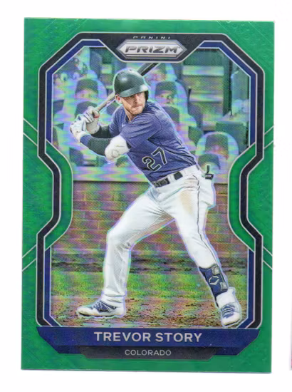 2021 Panini Prizm Prizms Green #23 Trevor Story (15-HH14-MLBROCKIES)