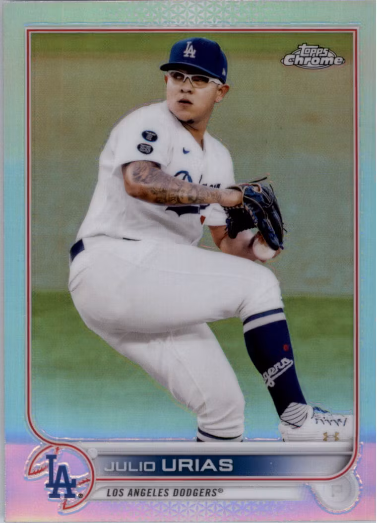 2022 Topps Chrome Refractors #3 Julio Urias (12-GG9-MLBDODGERS)