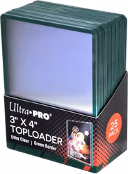 Ultra Pro Toploaders 35pt Colored Border - Green (25ct)