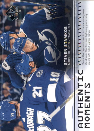 2019-20 SP Authentic #105 Steven Stamkos AM (10-JJ5-NHLLIGHTNING)