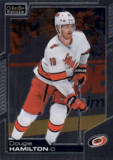2020-21 O-Pee-Chee Platinum #37 Dougie Hamilton (5-JJ5-NHLHURRICANES)