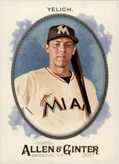 2017 Topps Allen and Ginter Hot Box Foil #282 Christian Yelich (12-JJ6-MLBMARLINS)