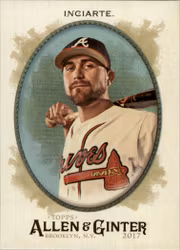 2017 Topps Allen and Ginter Hot Box Foil #291 Ender Inciarte (12-JJ6-MLBBRAVES)