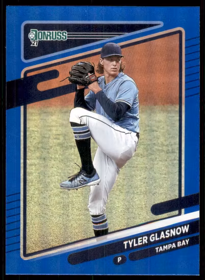 2021 Donruss Holo Blue #108 Tyler Glasnow (12-JJ6-MLBRAYS)