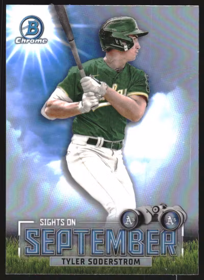 2023 Bowman Chrome Sights on September #SOS15 Tyler Soderstrom (15-JJ4-MLBATHLETICS)
